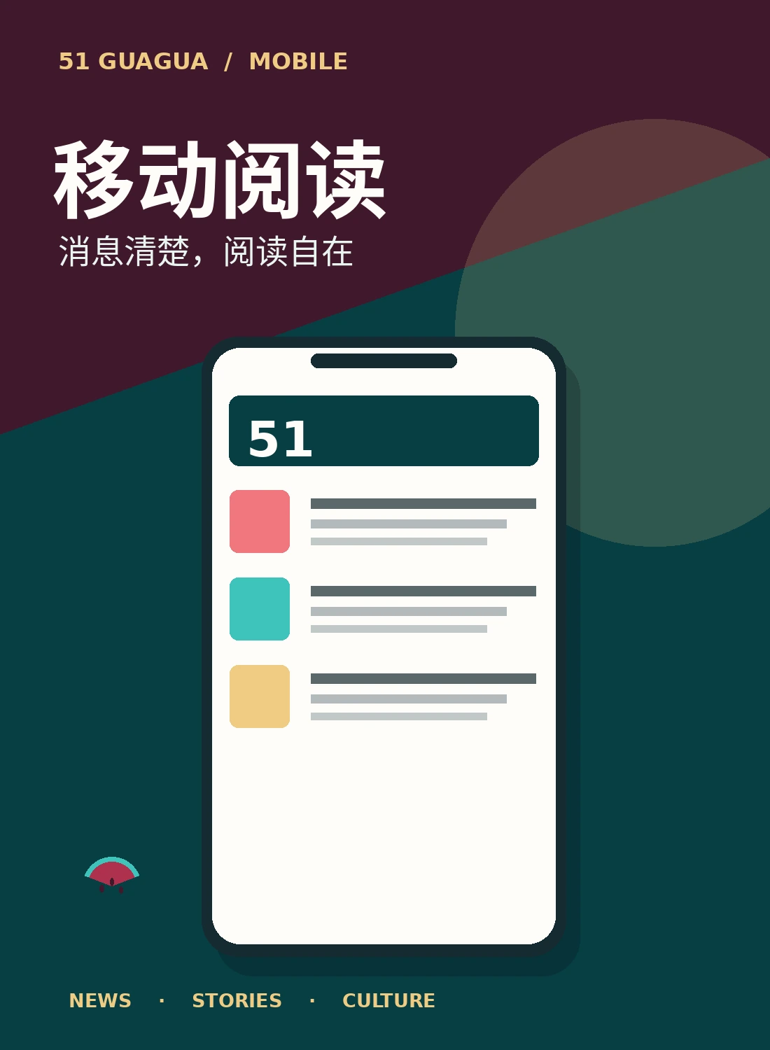 移动端阅读示意